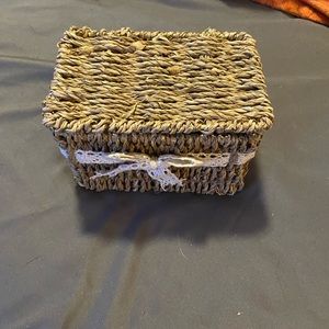 Small storage antique box with lid